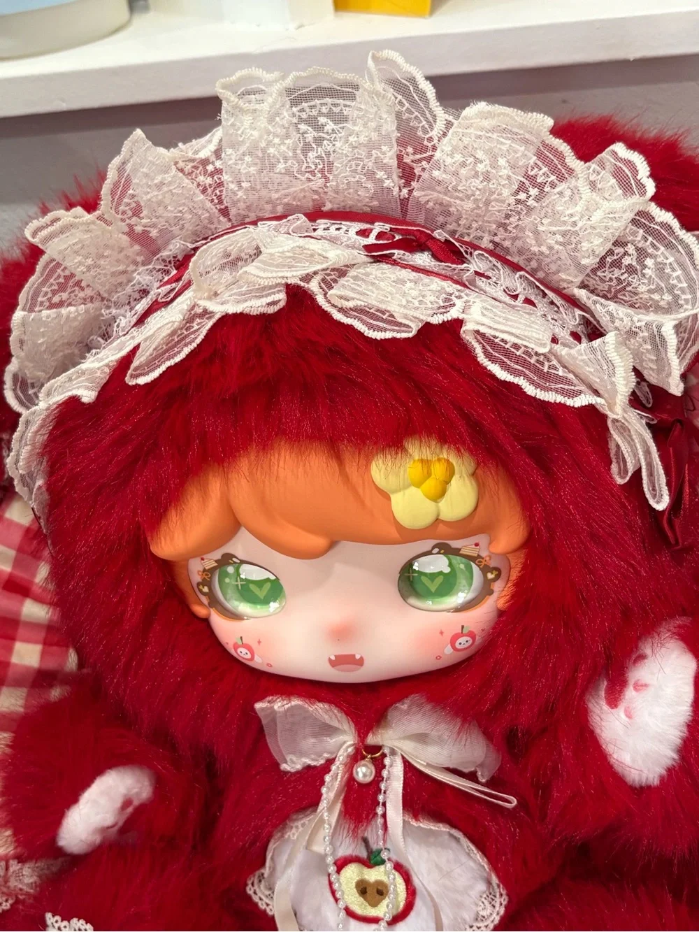 LUXI-Angel I Bunny 800% Series 3 Sweetheart Plush Red velvet Apple bunny